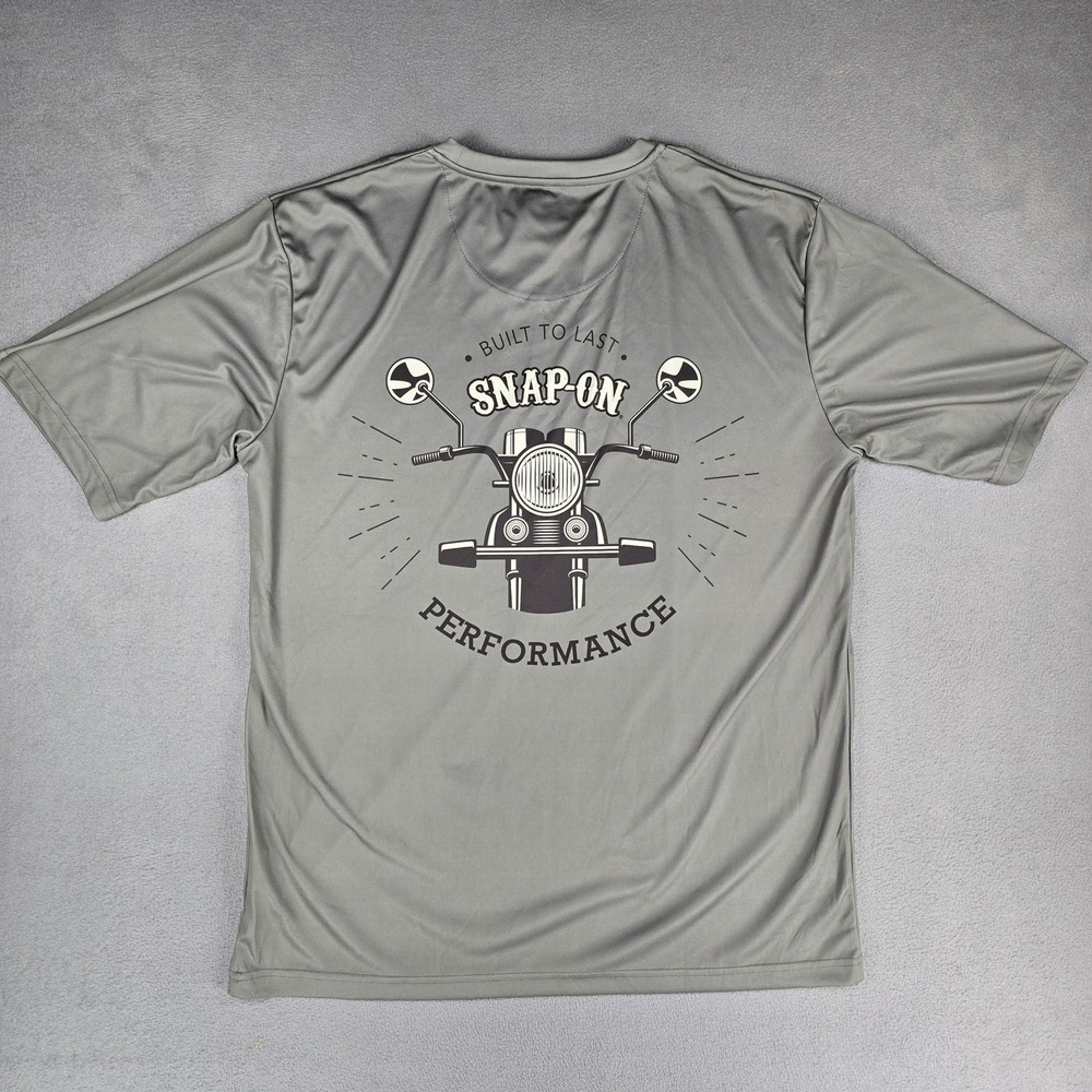Snap-on Shirt Mens XL Gray Built To Last Performance Motorcycle Graphic Tee NWT